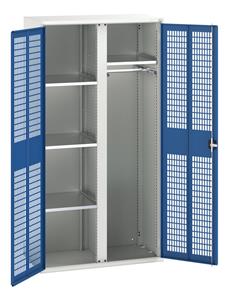Vented  Cupboard 1050x550x2000H 4 Shelf + Rail + Partition Bott Verso Ventilated door Tool Cupboards Cupboard with shelves 18/16926774.11 Verso 1050x550x2000H Cupd MD P 4S 1R.jpg